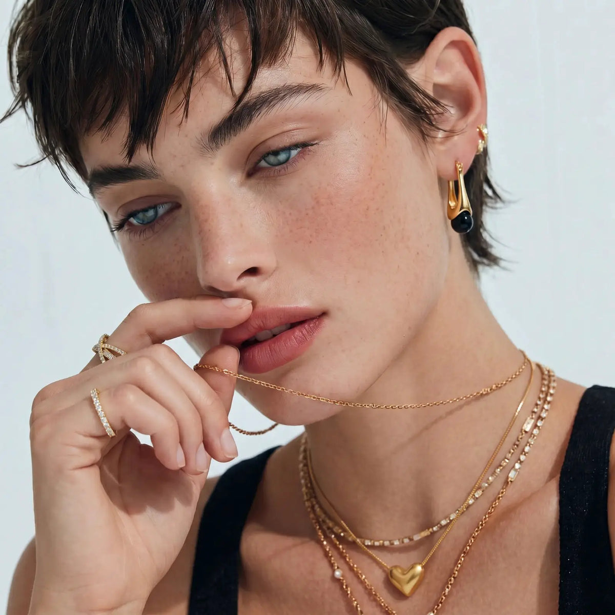 Golden Heart Necklace by Aurora Beauty