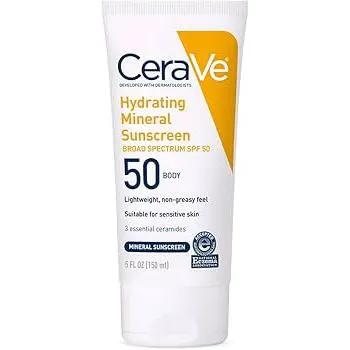 CeraVe® Face 7% - 9% SPF 50 Hydrating Mineral Sunscreen, 2.5 oz by Pasteur Pharmacy