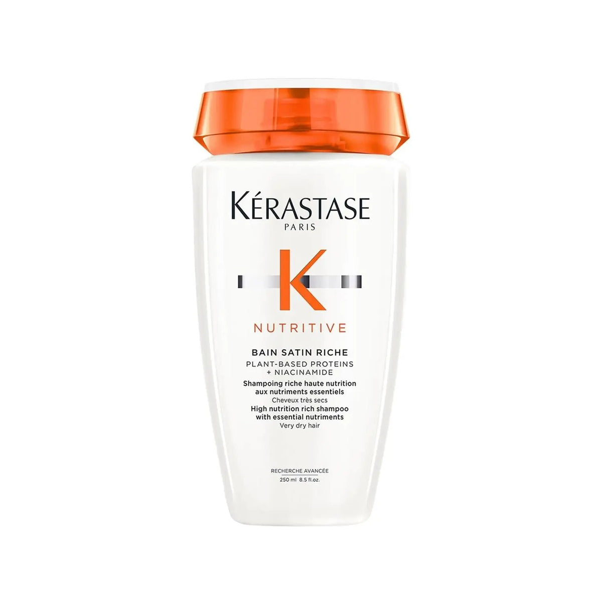 Kerastase Nutritive Bain Satin Riche Moisturizing Shampoo for Dry Hair - 250ml, Luxurious Hydration & Repair by Beauty Care Bag