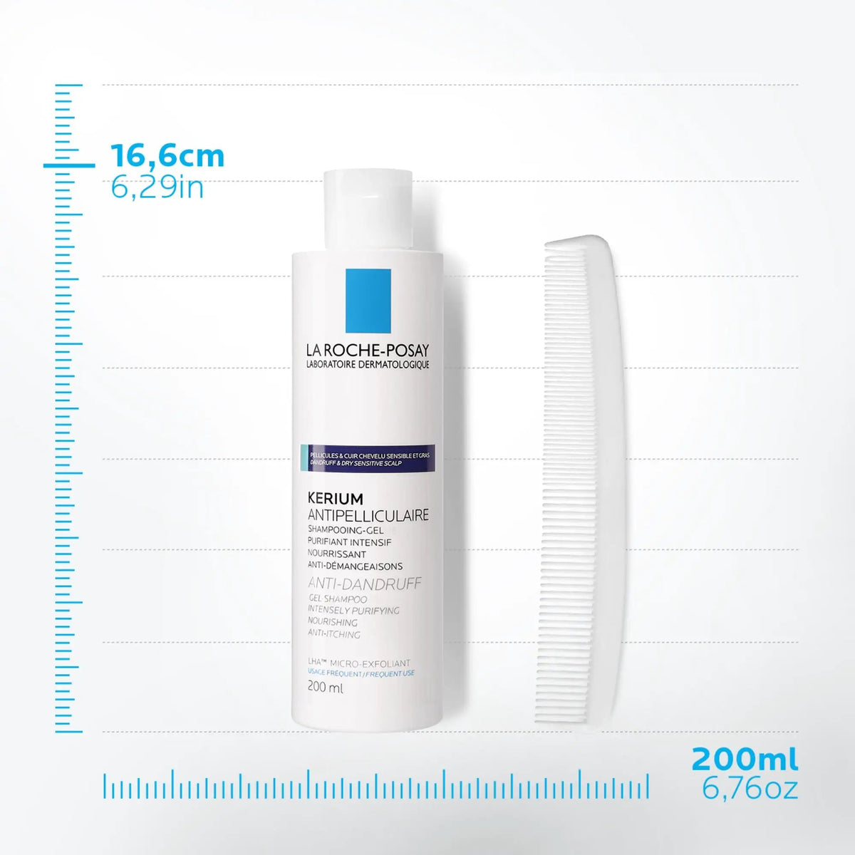 La Roche-Posay KÉRIUM Anti-Dandruff Gel Shampoo for Oily Scalp by Paris Pharmacy