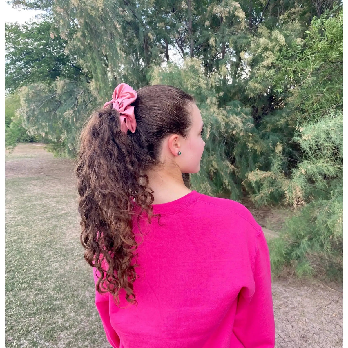 Dusty Rose Silk Scrunchie by Enchanted Scrunch