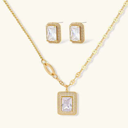 Emerald Cut Halo Set by Aurora Beauty