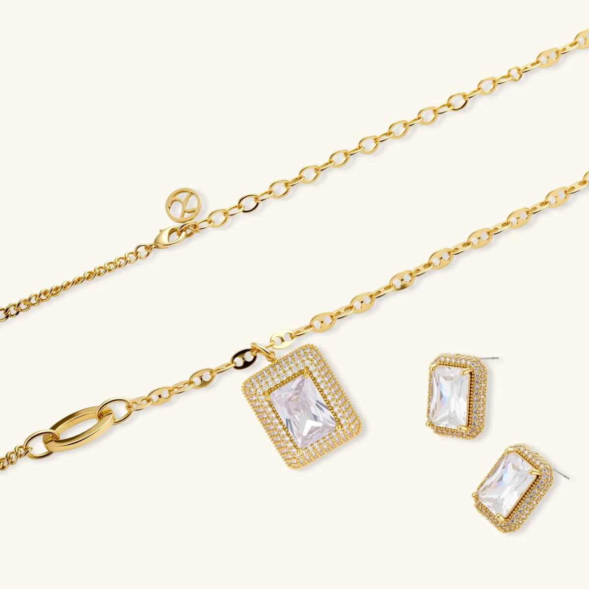 Emerald Cut Halo Set by Aurora Beauty