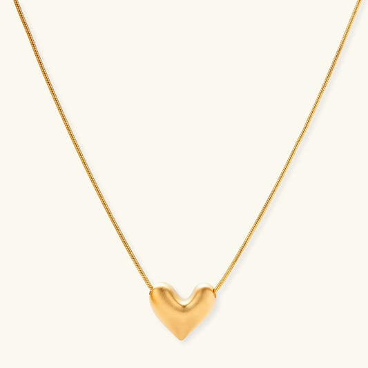 Golden Heart Necklace by Aurora Beauty