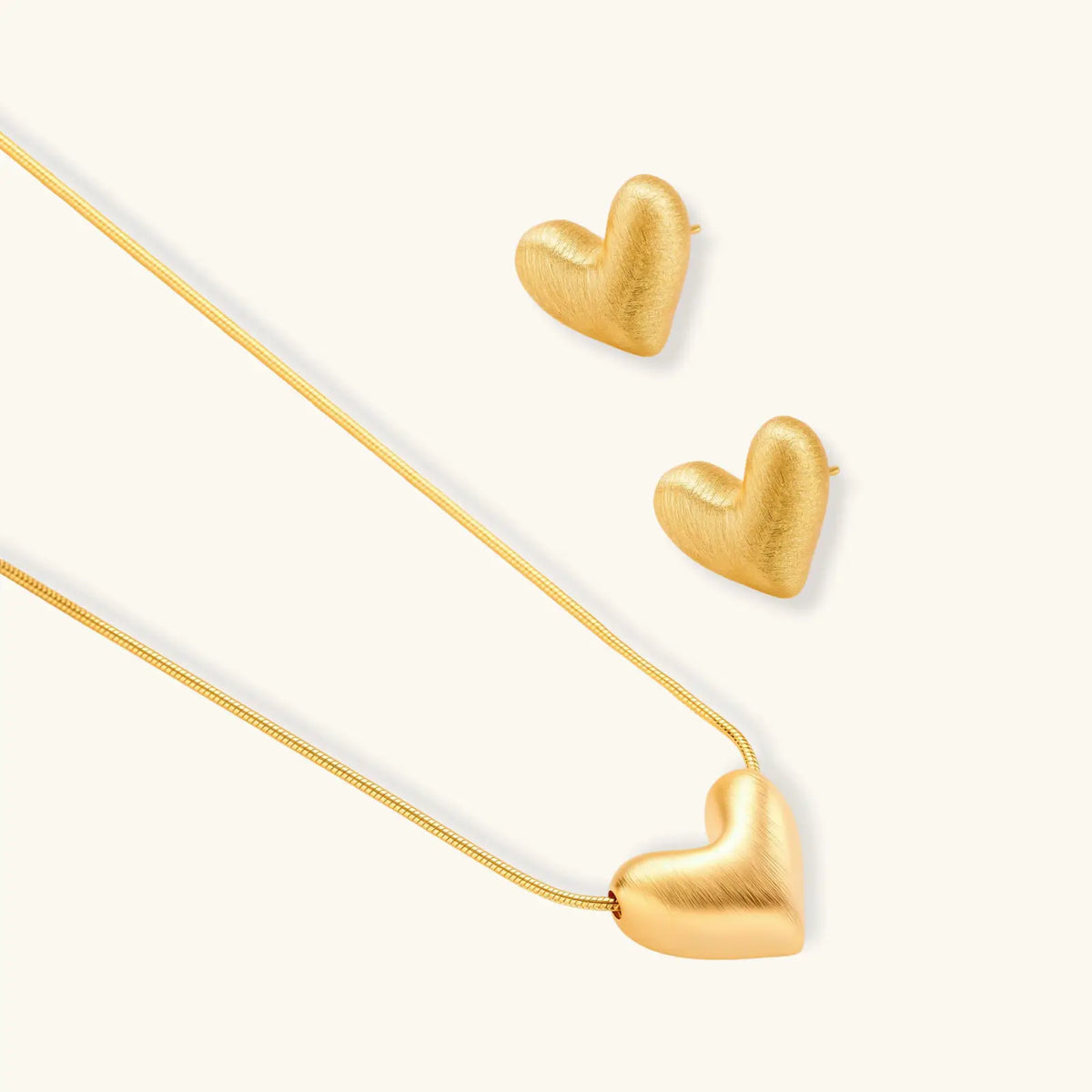 Golden Heart Necklace by Aurora Beauty