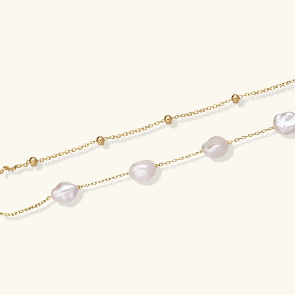 Baroque Pearl Layered Bracelet by Aurora Beauty