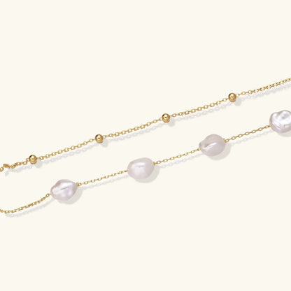 Baroque Pearl Layered Bracelet by Aurora Beauty