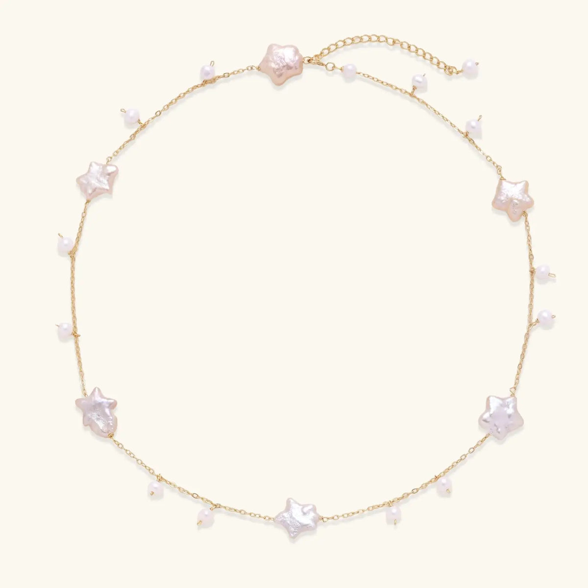 Celestial Pearl Stars Necklace by Aurora Beauty