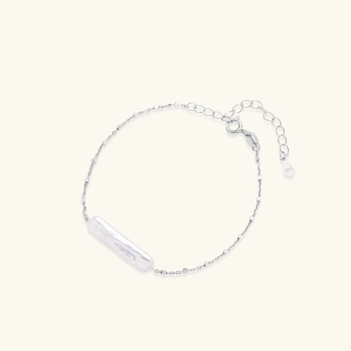 Baroque Pearl Chain Bracelet by Aurora Beauty