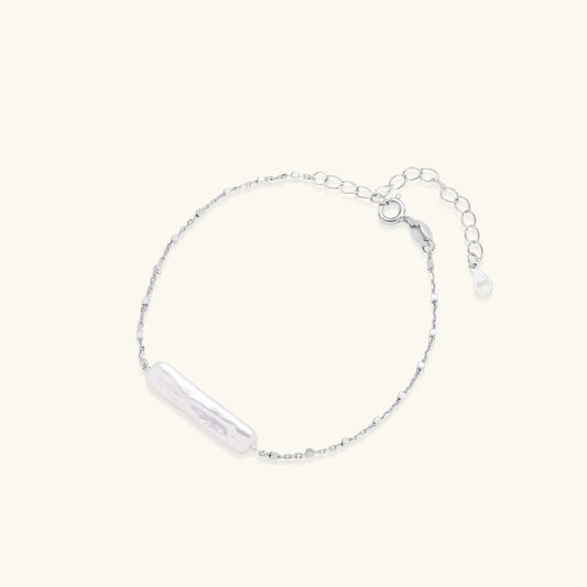 Baroque Pearl Chain Bracelet by Aurora Beauty
