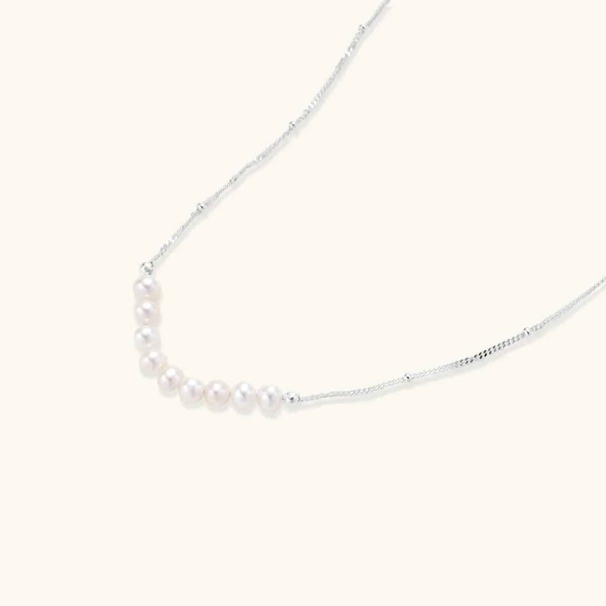 Luna Pearl Arc Necklace by Aurora Beauty