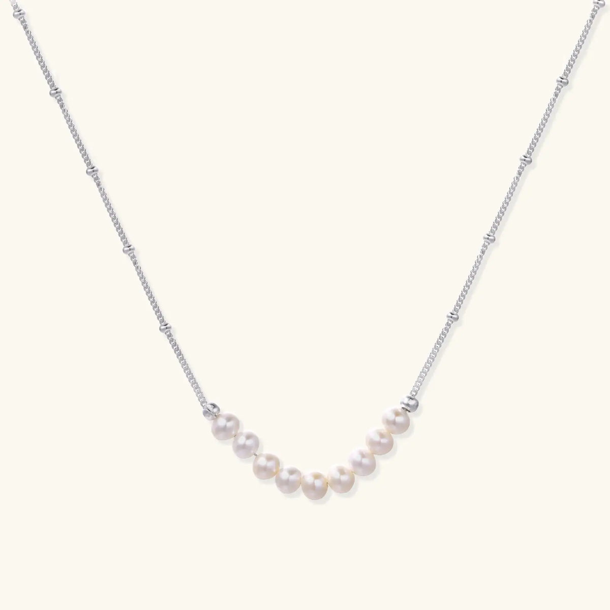 Luna Pearl Arc Necklace by Aurora Beauty