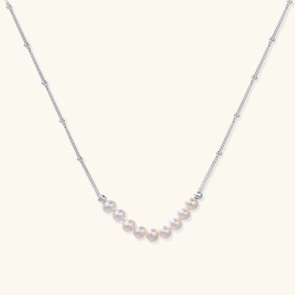 Luna Pearl Arc Necklace by Aurora Beauty