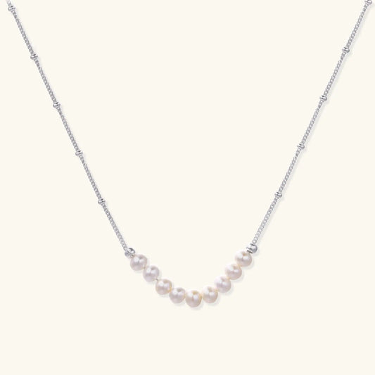 Luna Pearl Arc Necklace by Aurora Beauty