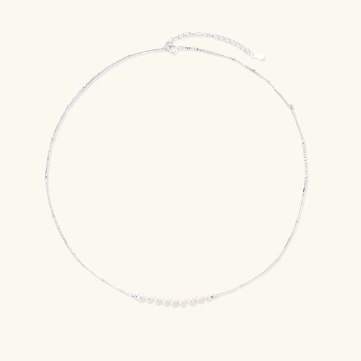 Luna Pearl Arc Necklace by Aurora Beauty