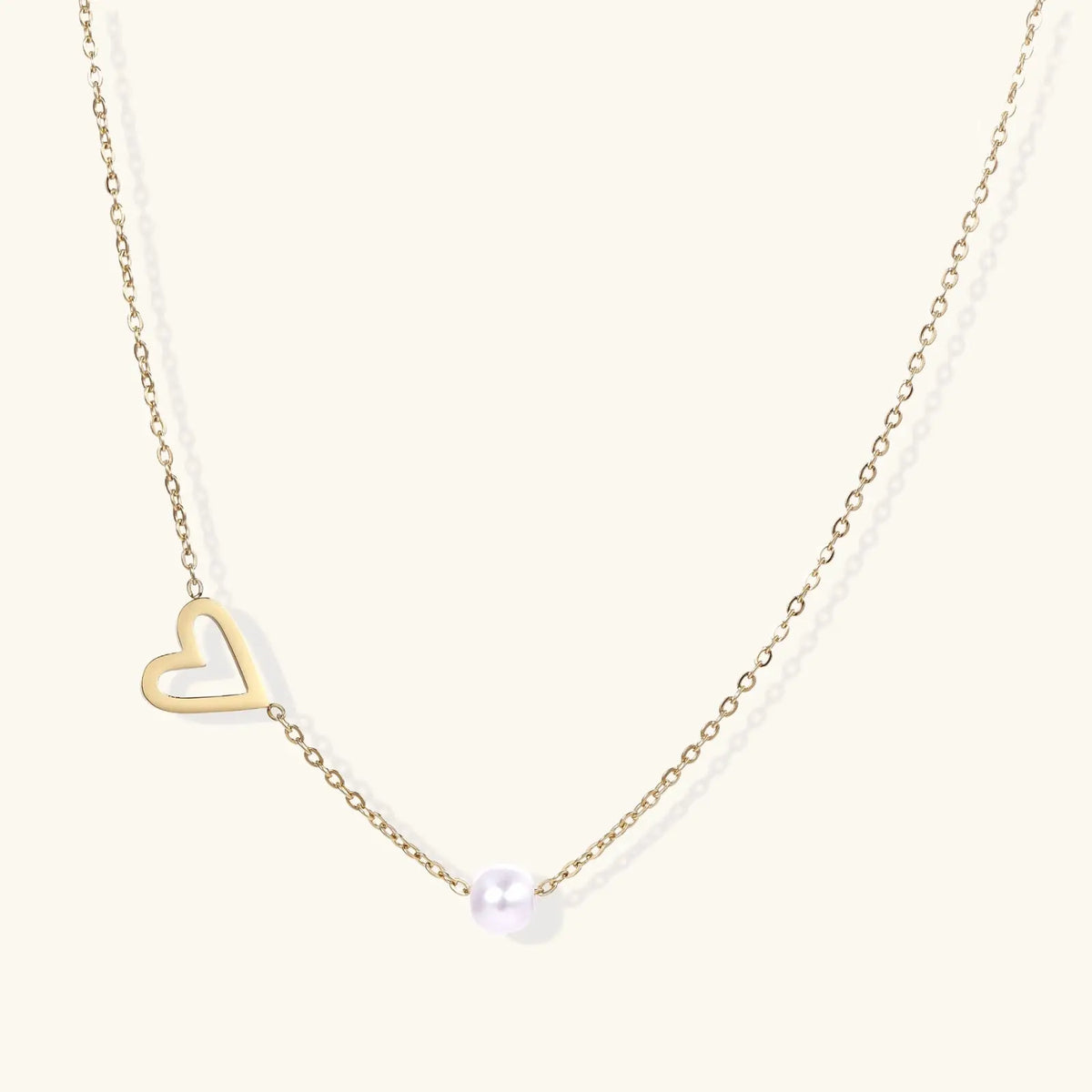 Pearl Heart Embrace Necklace by Aurora Beauty