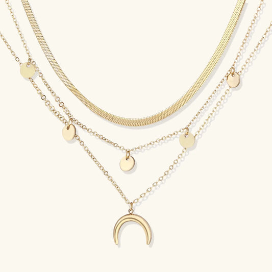 Golden Crescent Layer Set by Aurora Beauty
