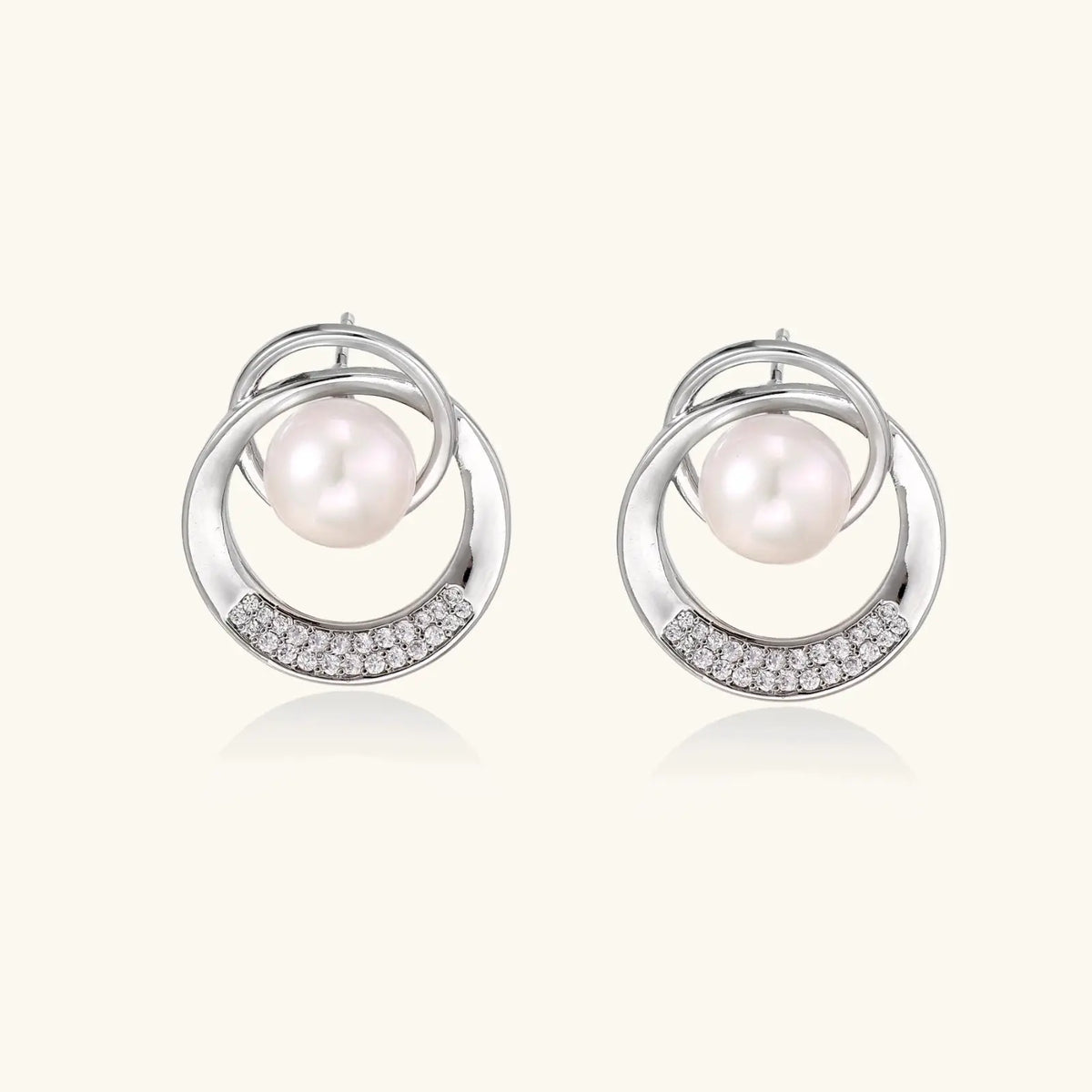 Pearl Orbit Studs by Aurora Beauty