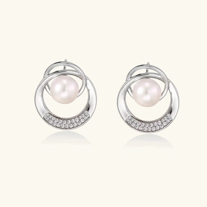 Pearl Orbit Studs by Aurora Beauty