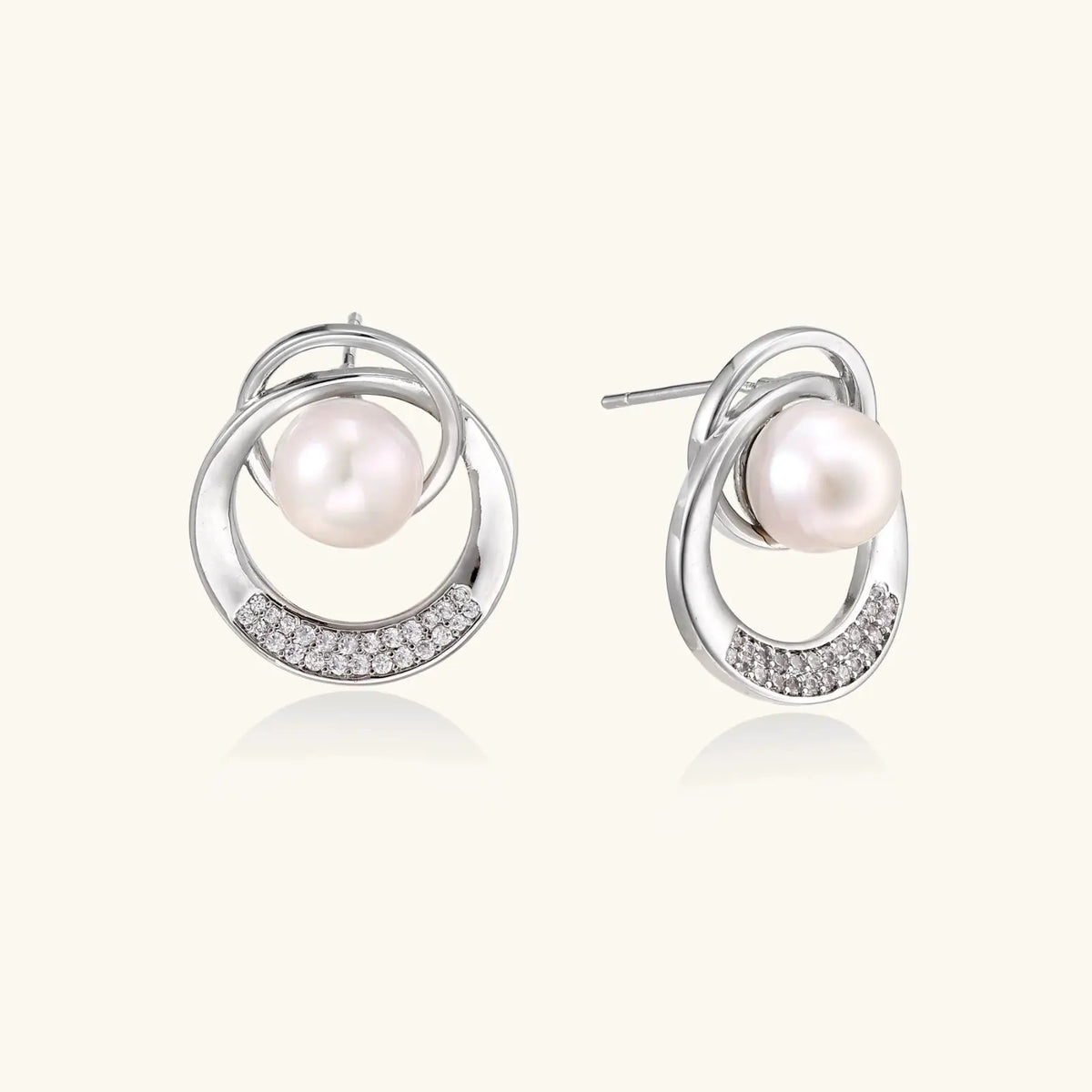 Pearl Orbit Studs by Aurora Beauty