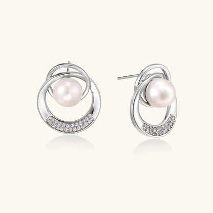 Pearl Orbit Studs by Aurora Beauty