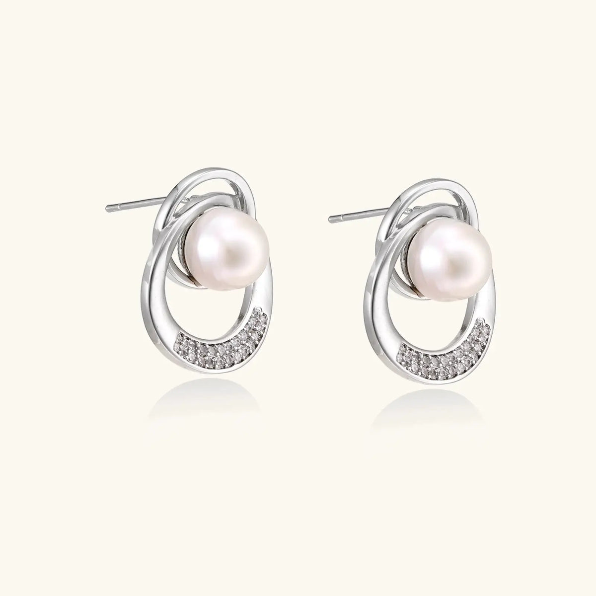 Pearl Orbit Studs by Aurora Beauty