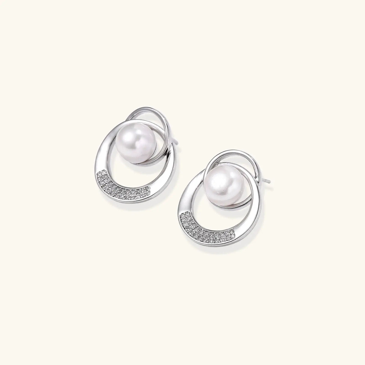 Pearl Orbit Studs by Aurora Beauty