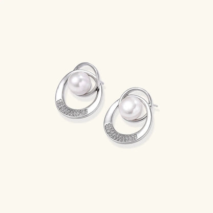 Pearl Orbit Studs by Aurora Beauty