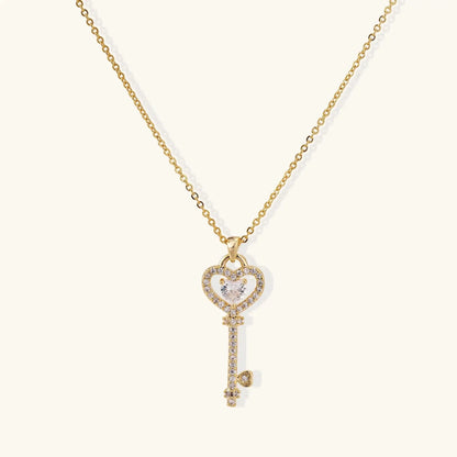 Secret Heart Key Necklace by Aurora Beauty