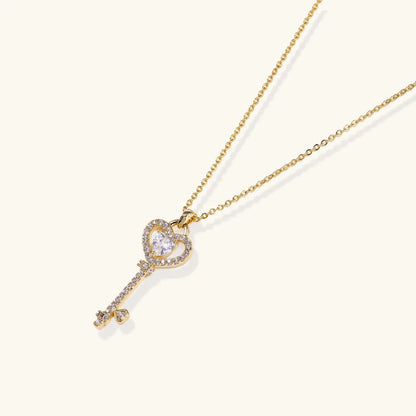 Secret Heart Key Necklace by Aurora Beauty
