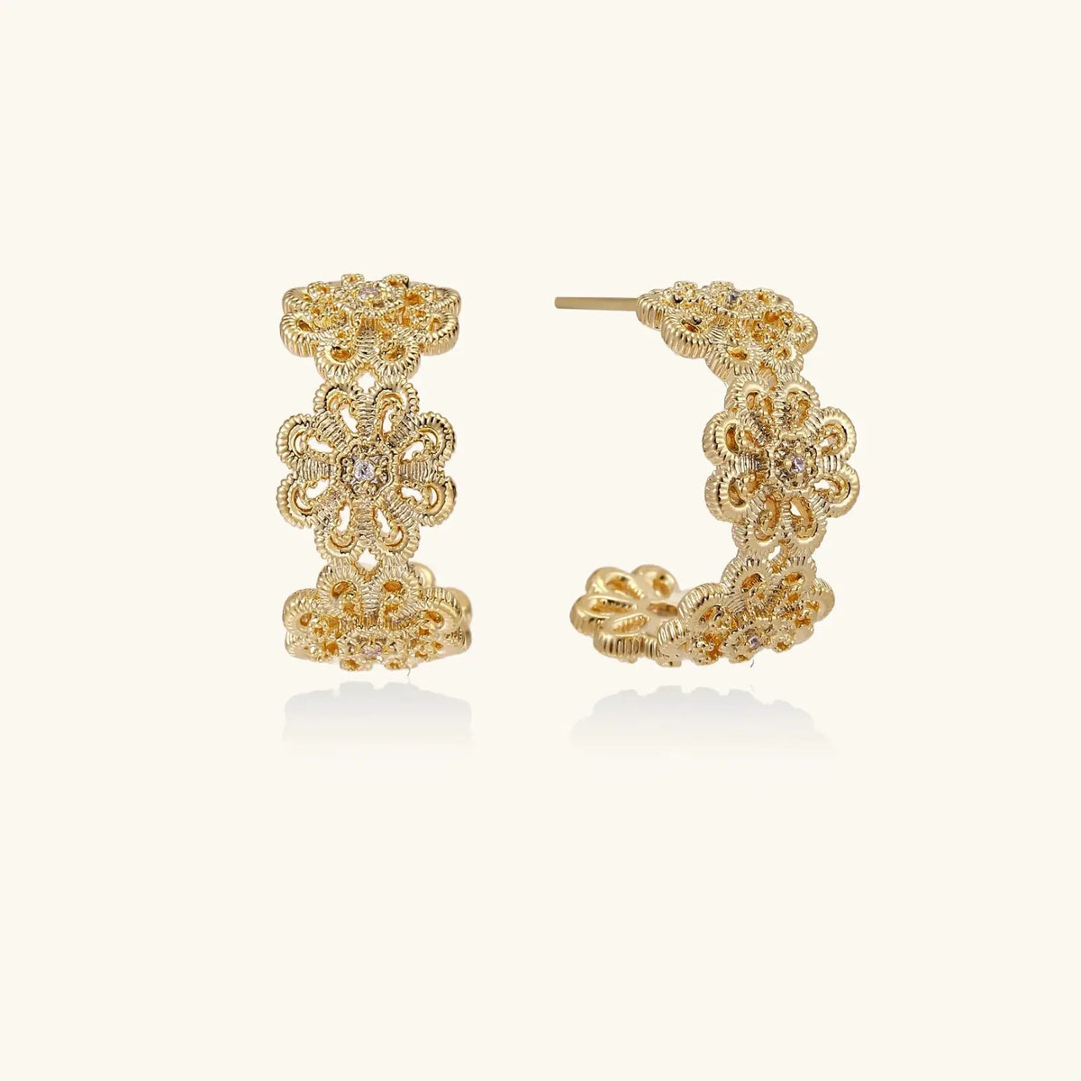 Bloom Filigree Hoops by Aurora Beauty