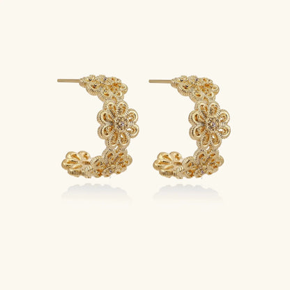 Bloom Filigree Hoops by Aurora Beauty