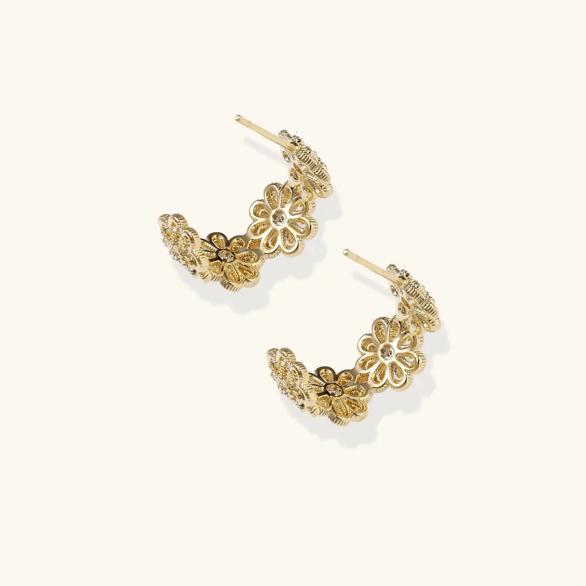 Bloom Filigree Hoops by Aurora Beauty
