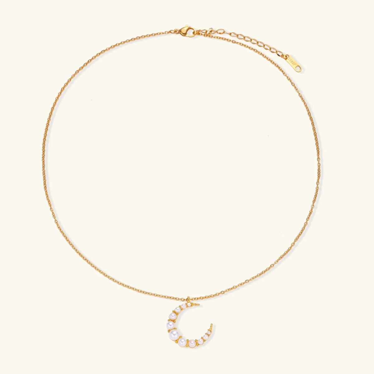 Luna Pearl Crescent Necklace by Aurora Beauty