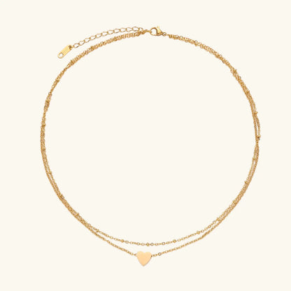 Layered Heart Necklace by Aurora Beauty