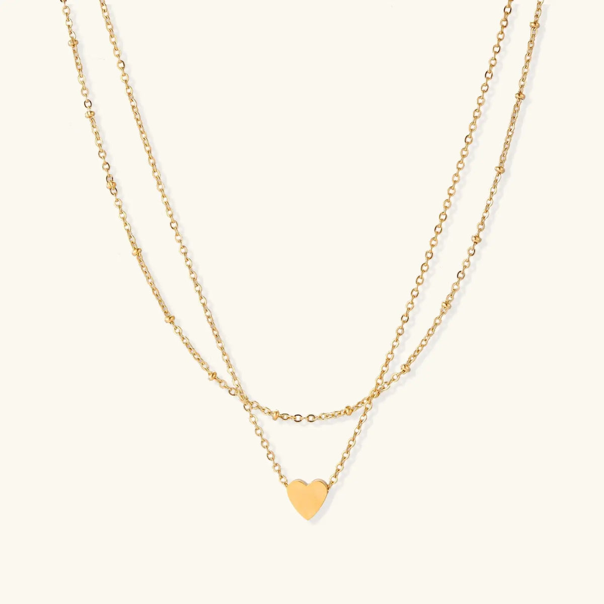 Layered Heart Necklace by Aurora Beauty