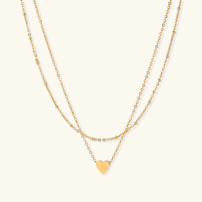 Layered Heart Necklace by Aurora Beauty