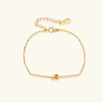 Twisted Knot Bar Bracelet by Aurora Beauty