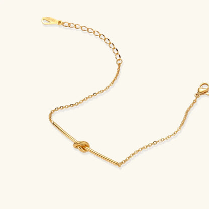 Twisted Knot Bar Bracelet by Aurora Beauty