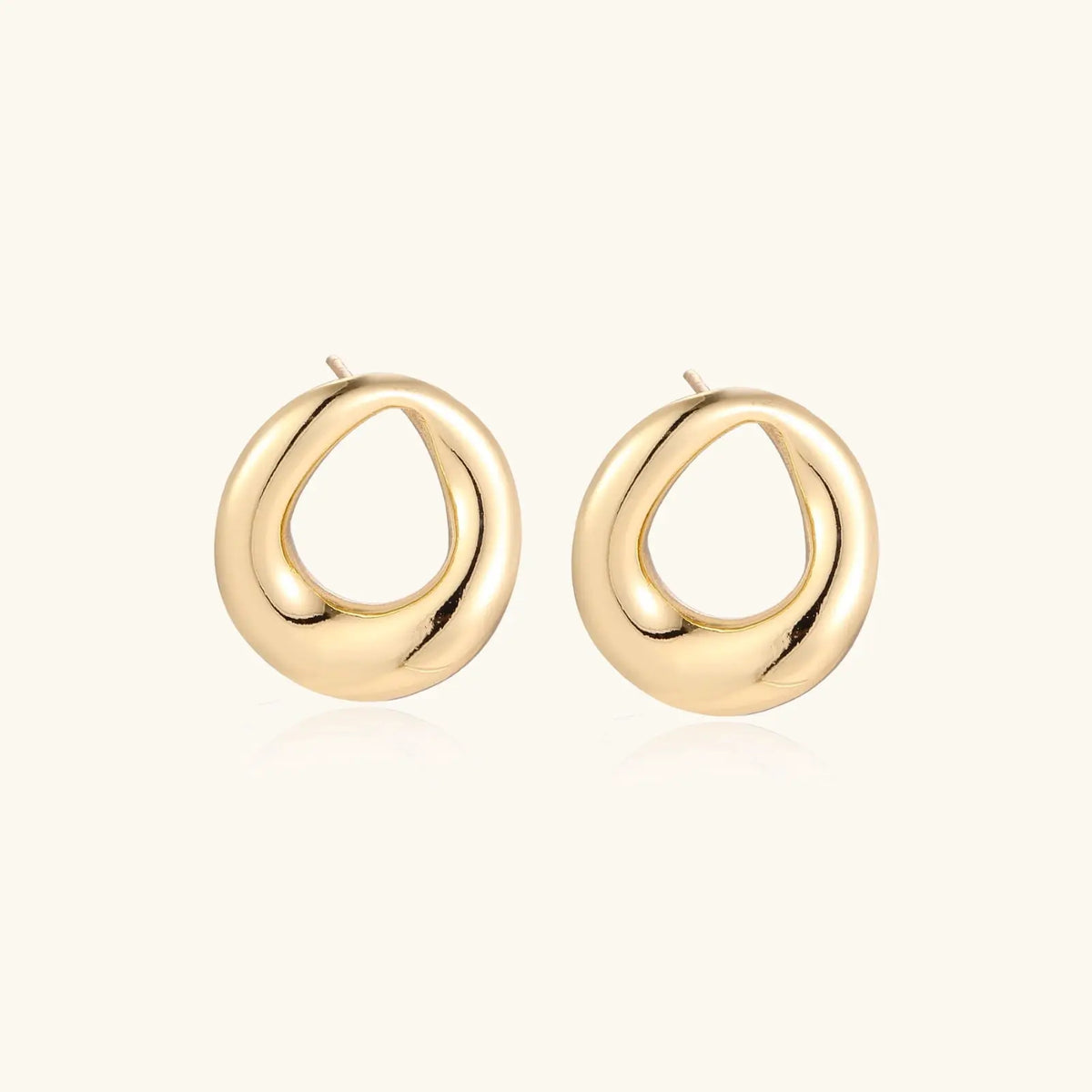 Golden Loop Studs by Aurora Beauty