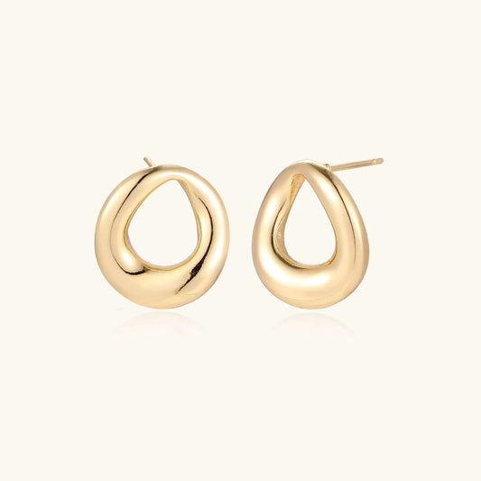 Golden Loop Studs by Aurora Beauty