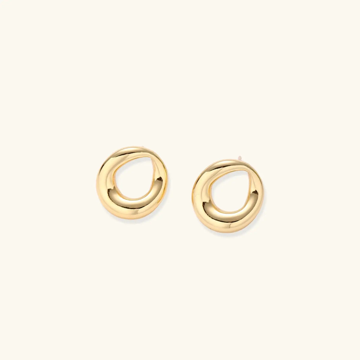 Golden Loop Studs by Aurora Beauty