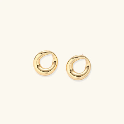 Golden Loop Studs by Aurora Beauty
