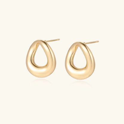 Golden Loop Studs by Aurora Beauty