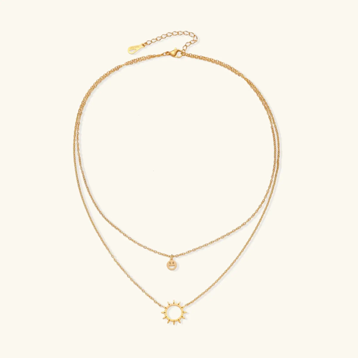 Sunshine Smiley Layered Necklace by Aurora Beauty