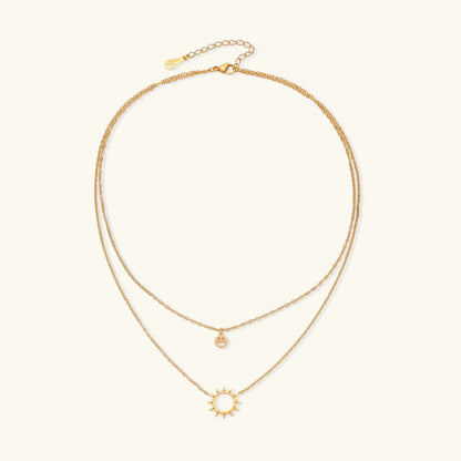 Sunshine Smiley Layered Necklace by Aurora Beauty