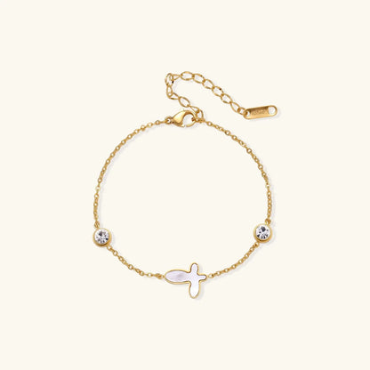 Sacred Cross Bracelet by Aurora Beauty