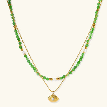 Mystic Eye Layered Necklace by Aurora Beauty