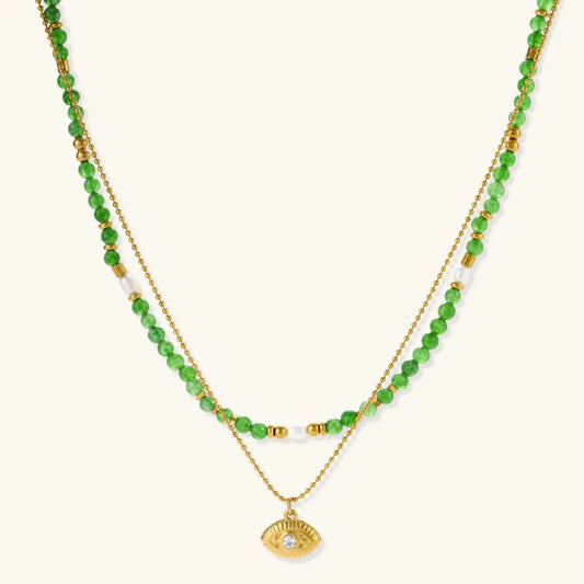 Mystic Eye Layered Necklace by Aurora Beauty
