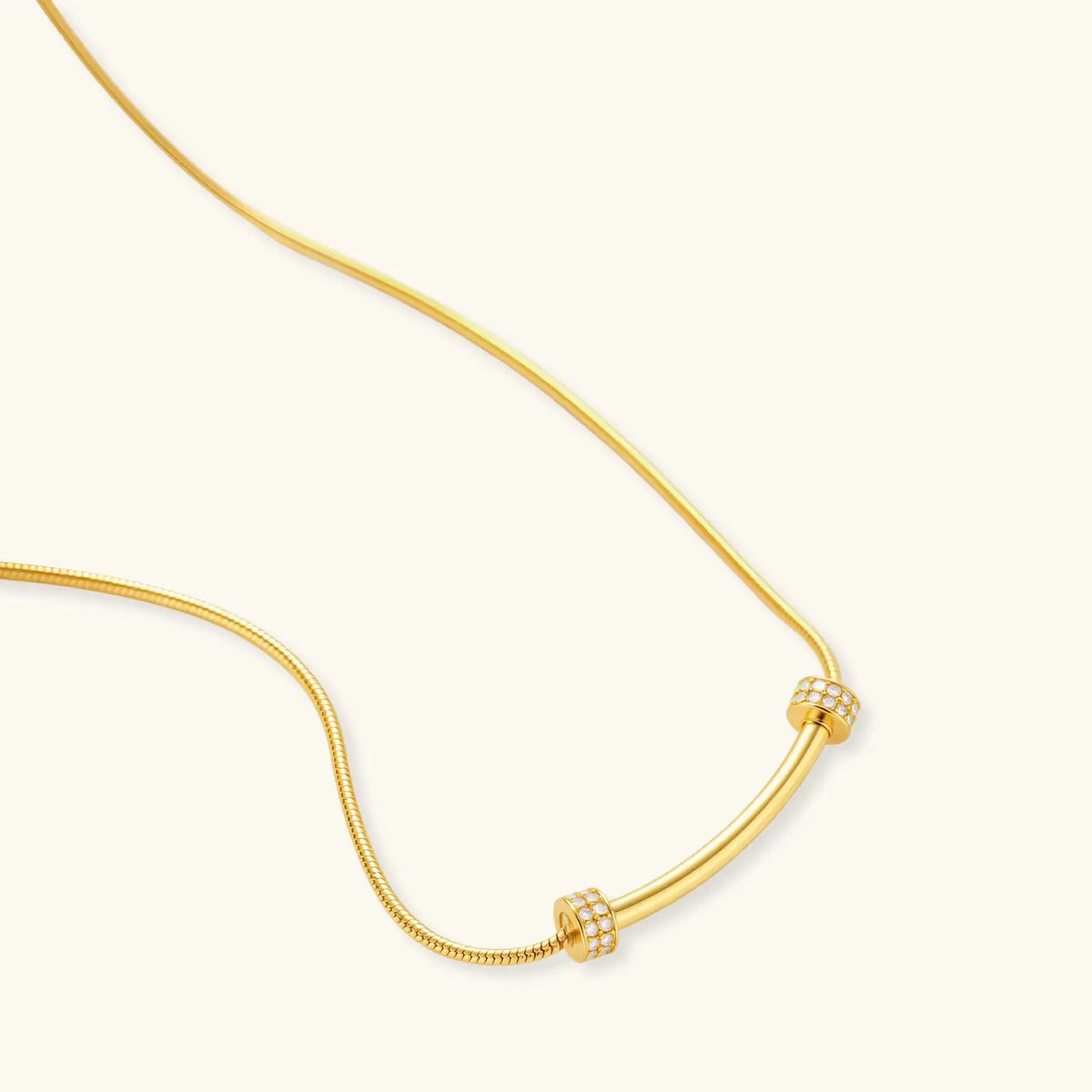 Curved Spark Bar Necklace by Aurora Beauty